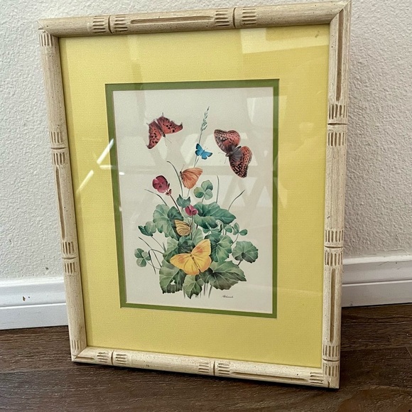 Framed Butterfly and Floral Art Print sine by Radovich - Picture 10 of 11
